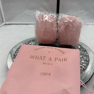 Odeme Blush Silicone Wine Glass Duo